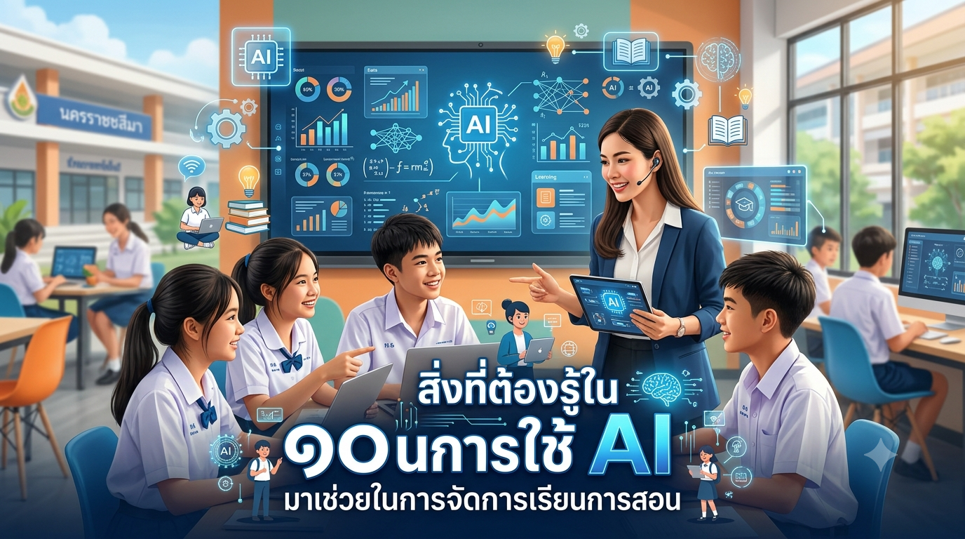 10 สิ่งที่ต้องรู้ในการใช้ AI มาช่วยในการจัดการเรียนการสอน